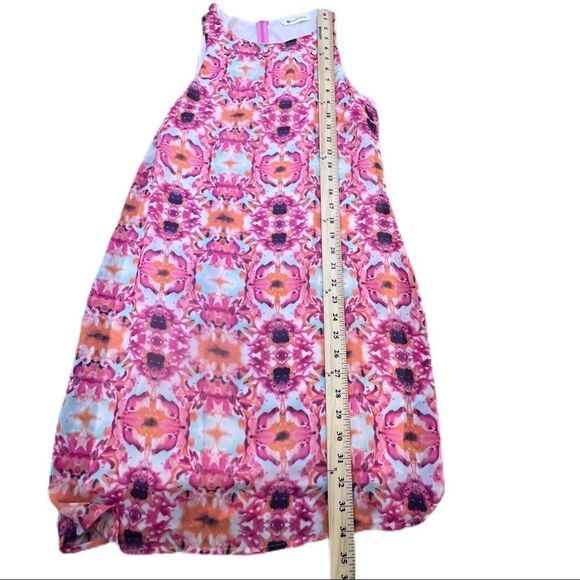 Impeccable Pig Pink Floral Dress.  Sleeveless. Sheath. Sz Small. Great Condition - Picture 10 of 10